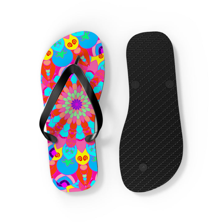 Colorful Mandala Flip Flops - Boho Summer Style Shoes - Blululi