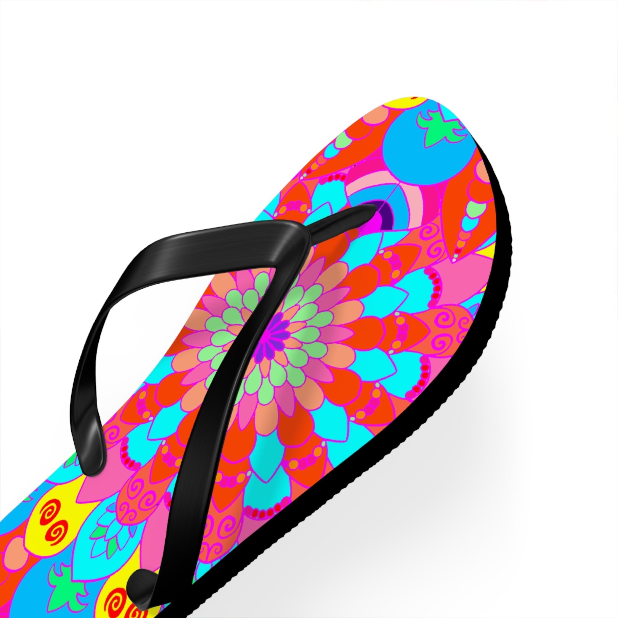 Colorful Mandala Flip Flops - Boho Summer Style Shoes - Blululi