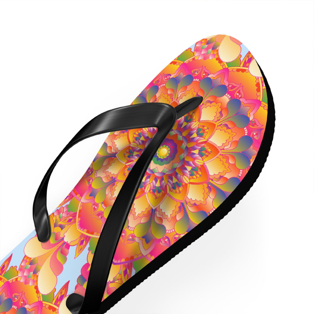 Colorful Mandala Flip Flops - Boho Summer Style Shoes - Blululi