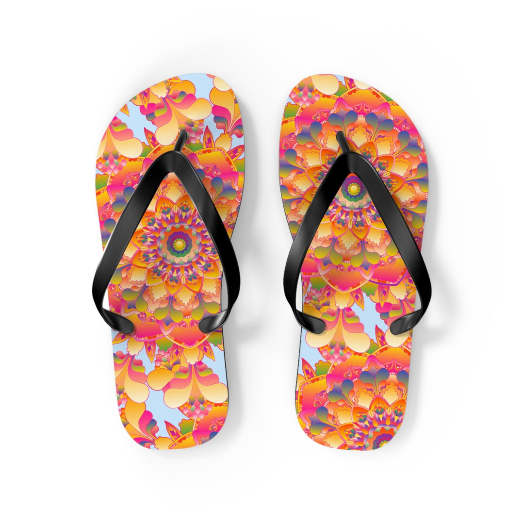 Colorful Mandala Flip Flops - Boho Summer Style Shoes - Blululi