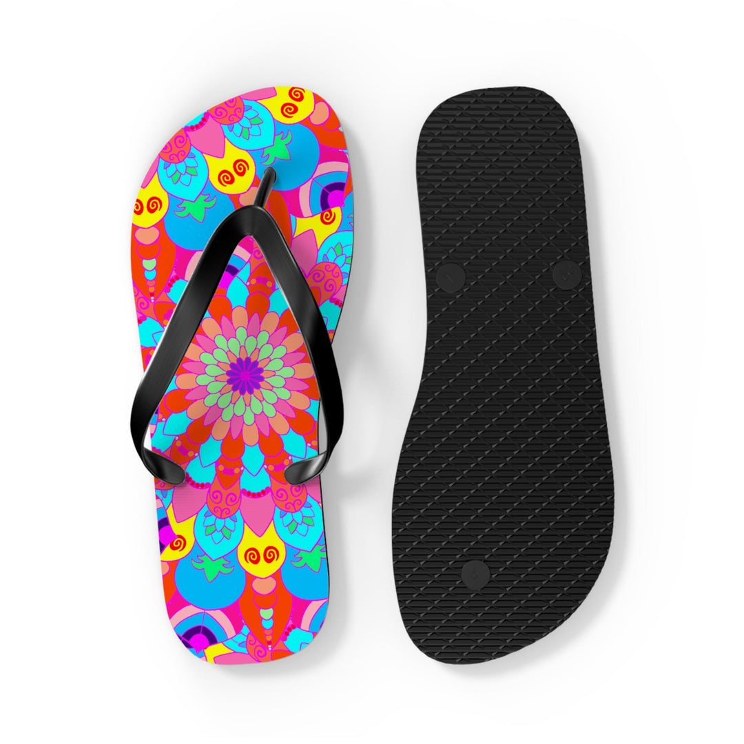 Colorful Mandala Flip Flops - Boho Summer Style Shoes - Blululi