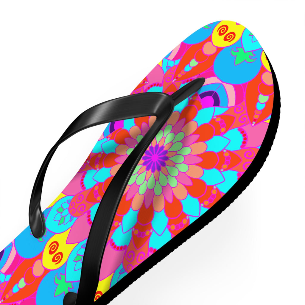 Colorful Mandala Flip Flops - Boho Summer Style Shoes - Blululi