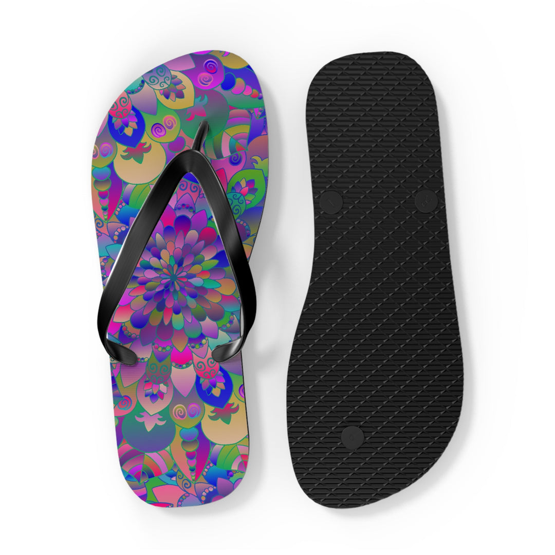 Colorful Mandala Flip Flops - Peace & Harmony Shoes - Blululi