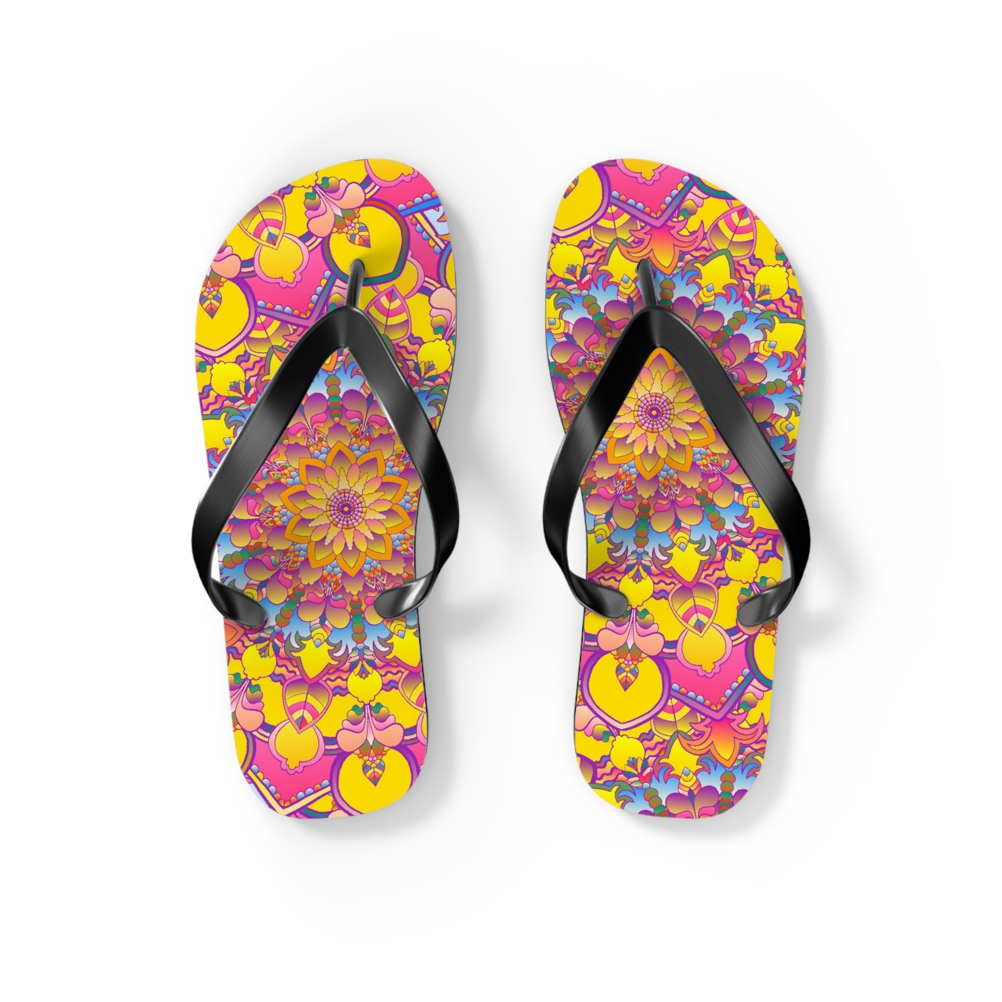 Colorful Mandala Flip Flops - Spiritual & Stylish Shoes - Blululi