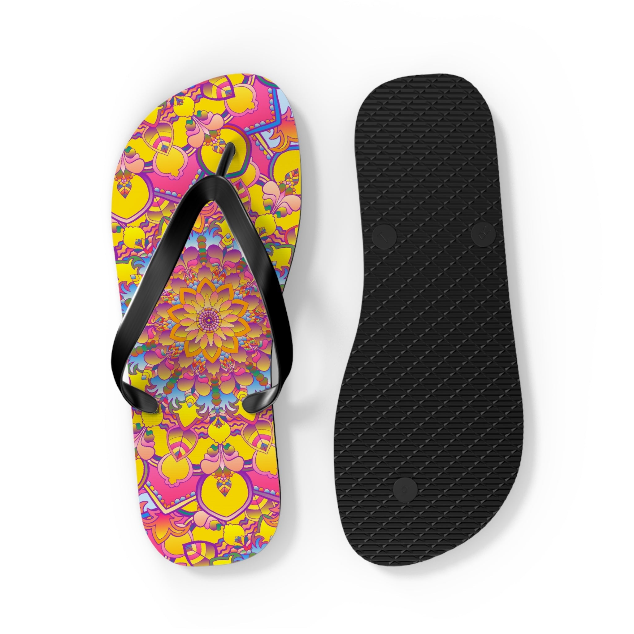 Colorful Mandala Flip Flops - Spiritual & Stylish Shoes - Blululi