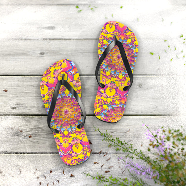 Colorful Mandala Flip Flops - Spiritual & Stylish Shoes - Blululi