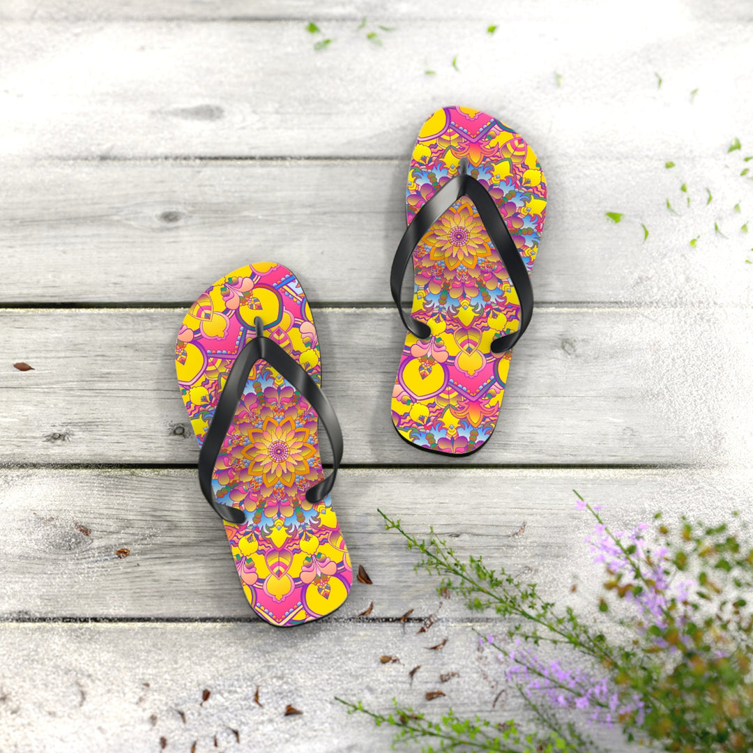 Colorful Mandala Flip Flops - Spiritual & Stylish Shoes - Blululi