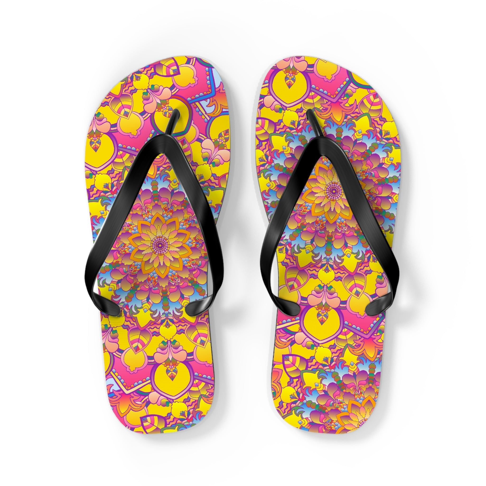 Colorful Mandala Flip Flops - Spiritual & Stylish Shoes - Blululi