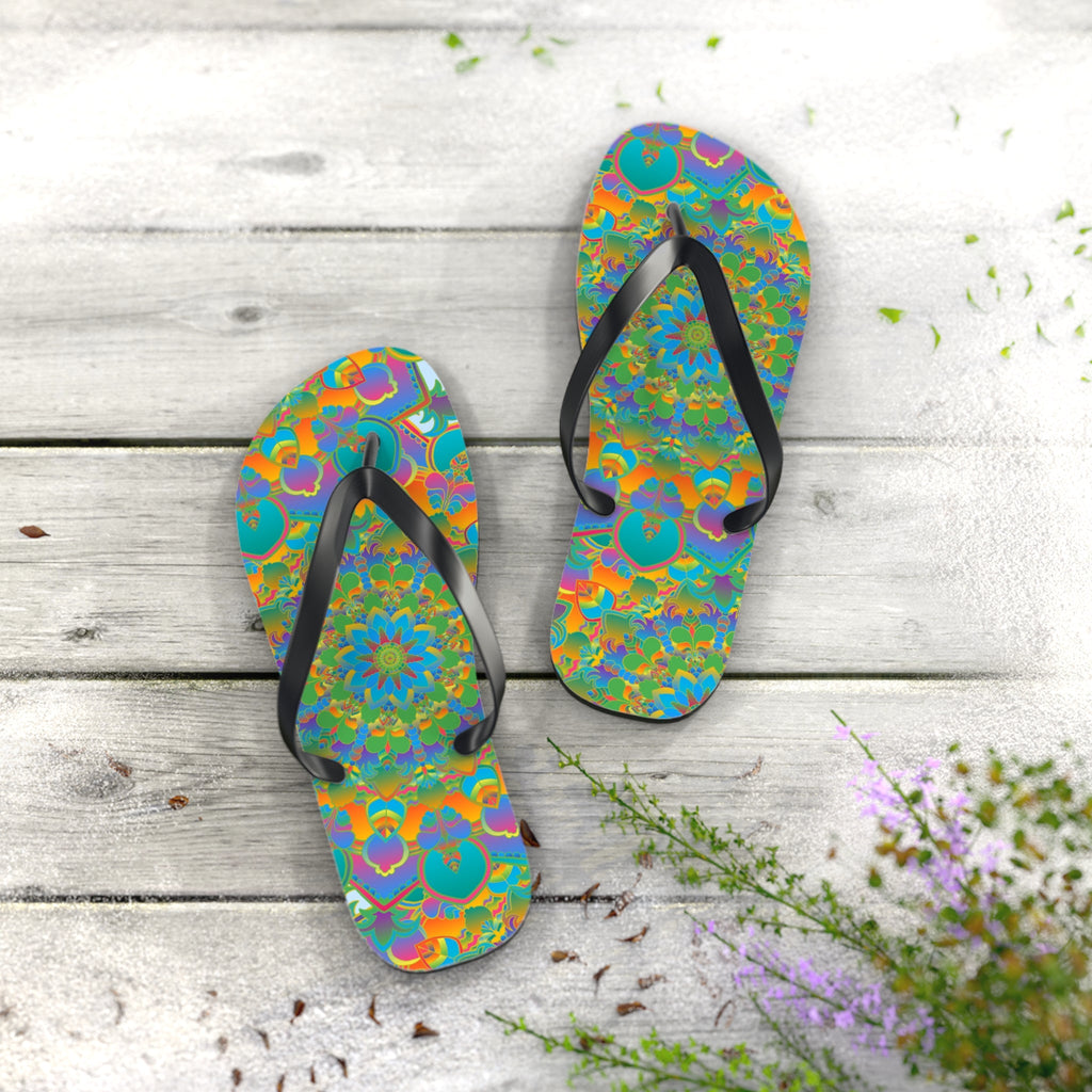 Colorful Mandala Flip Flops - Spiritual Vibes Shoes - Blululi