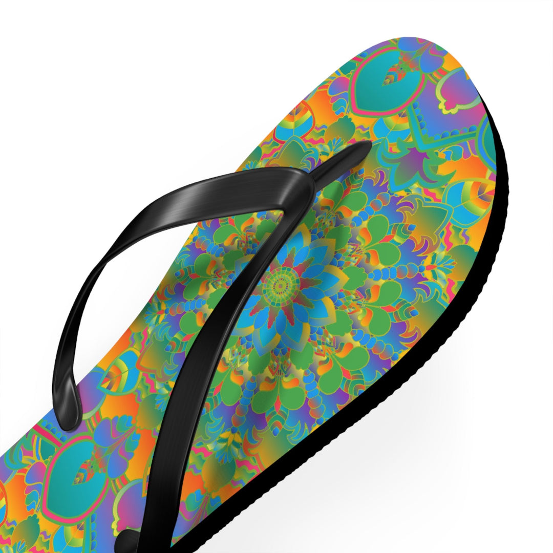 Colorful Mandala Flip Flops - Spiritual Vibes Shoes - Blululi