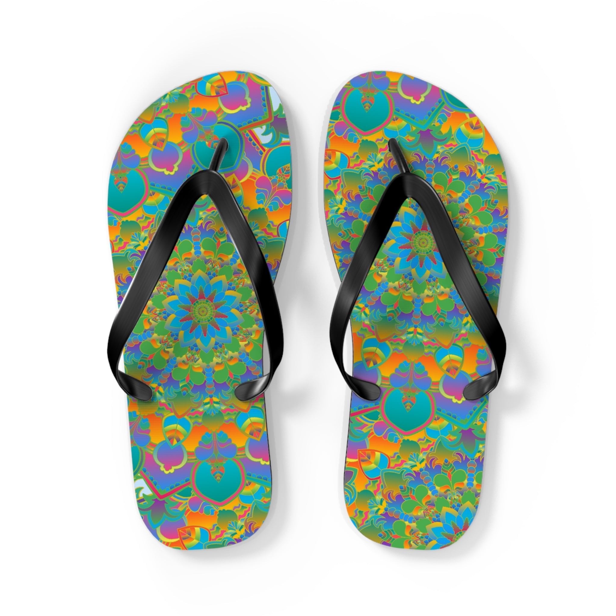 Colorful Mandala Flip Flops - Spiritual Vibes Shoes - Blululi