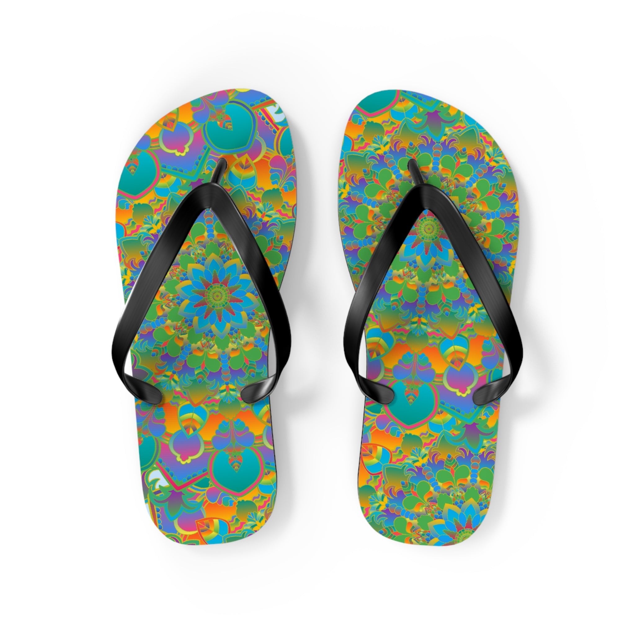 Colorful Mandala Flip Flops - Spiritual Vibes Shoes - Blululi