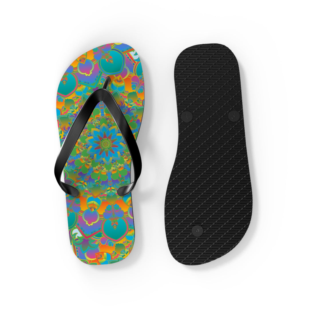 Colorful Mandala Flip Flops - Spiritual Vibes Shoes - Blululi