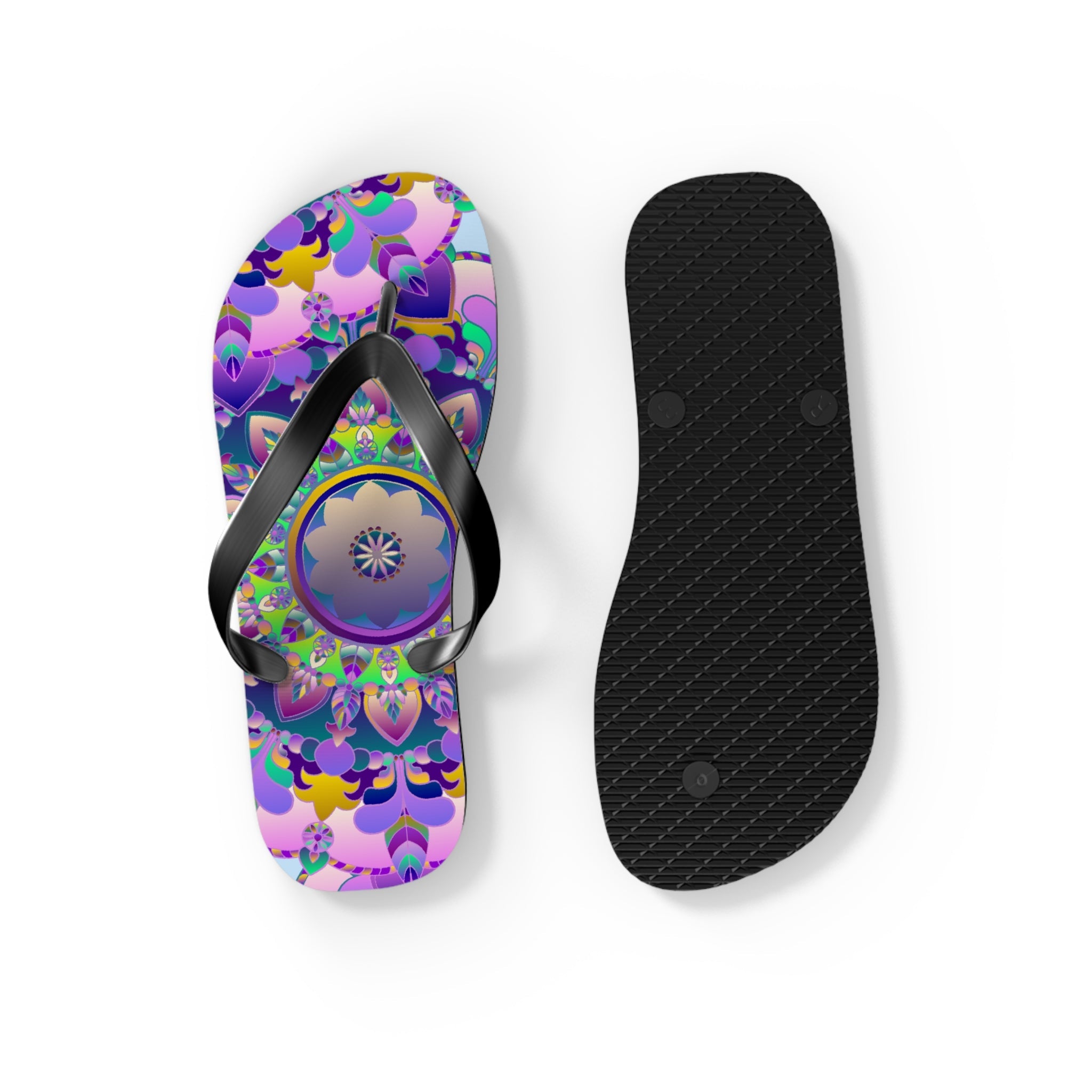 Colorful Mandala Flip Flops - Spiritual Vibes Shoes - Blululi