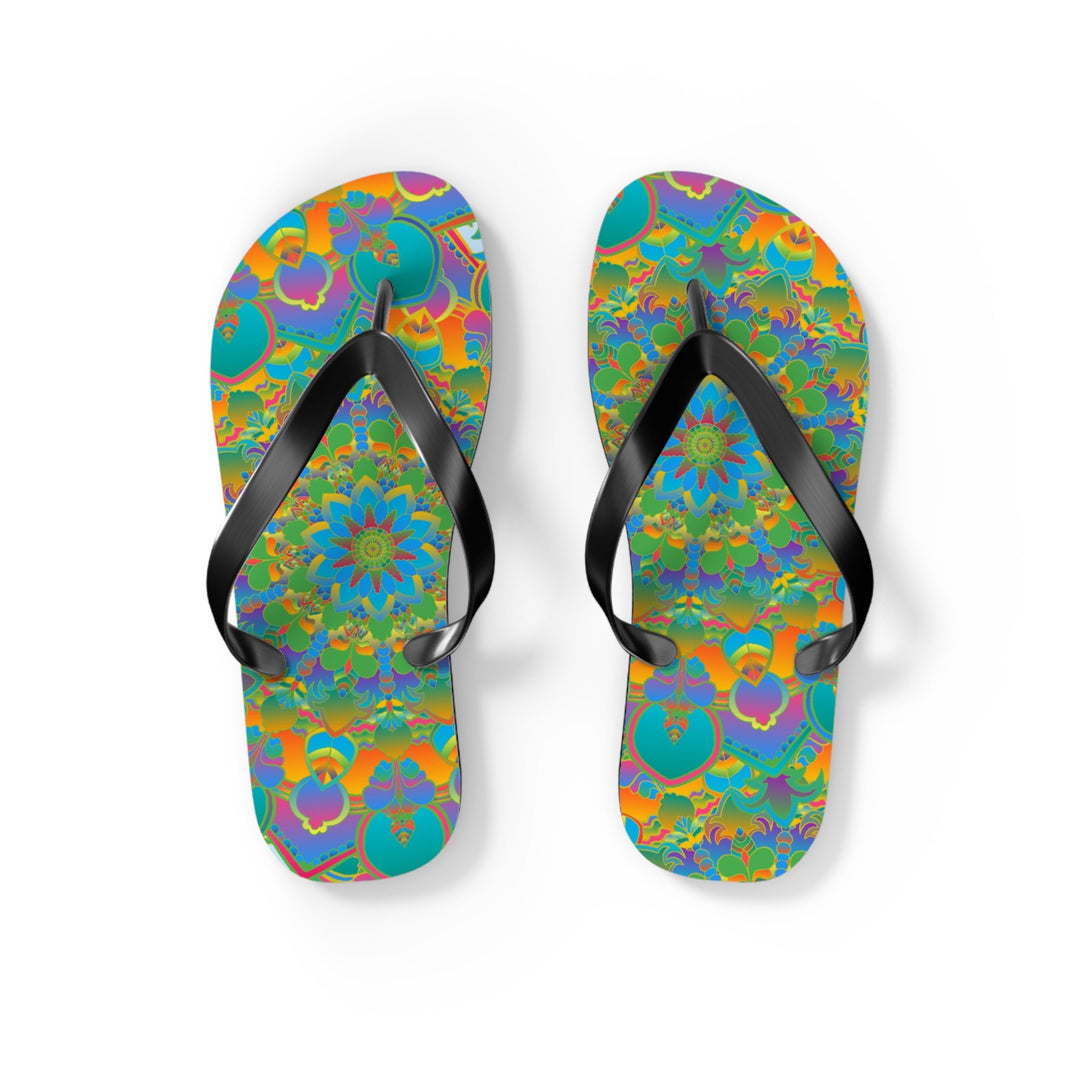 Colorful Mandala Flip Flops - Spiritual Vibes Shoes - Blululi