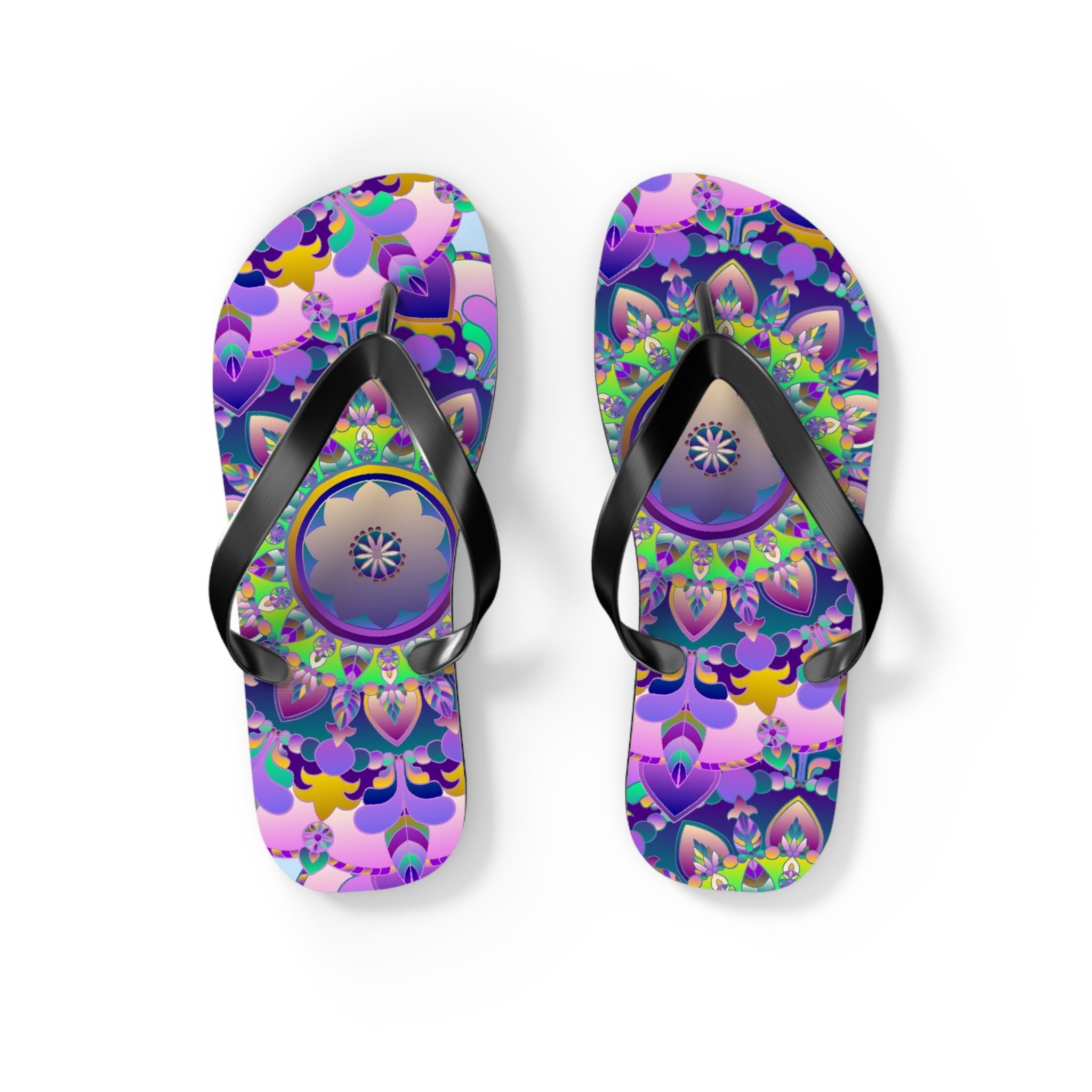 Colorful Mandala Flip Flops - Spiritual Vibes Shoes - Blululi