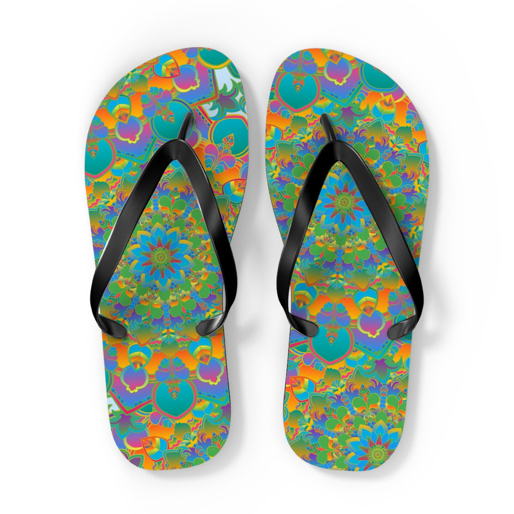 Colorful Mandala Flip Flops - Spiritual Vibes Shoes - Blululi