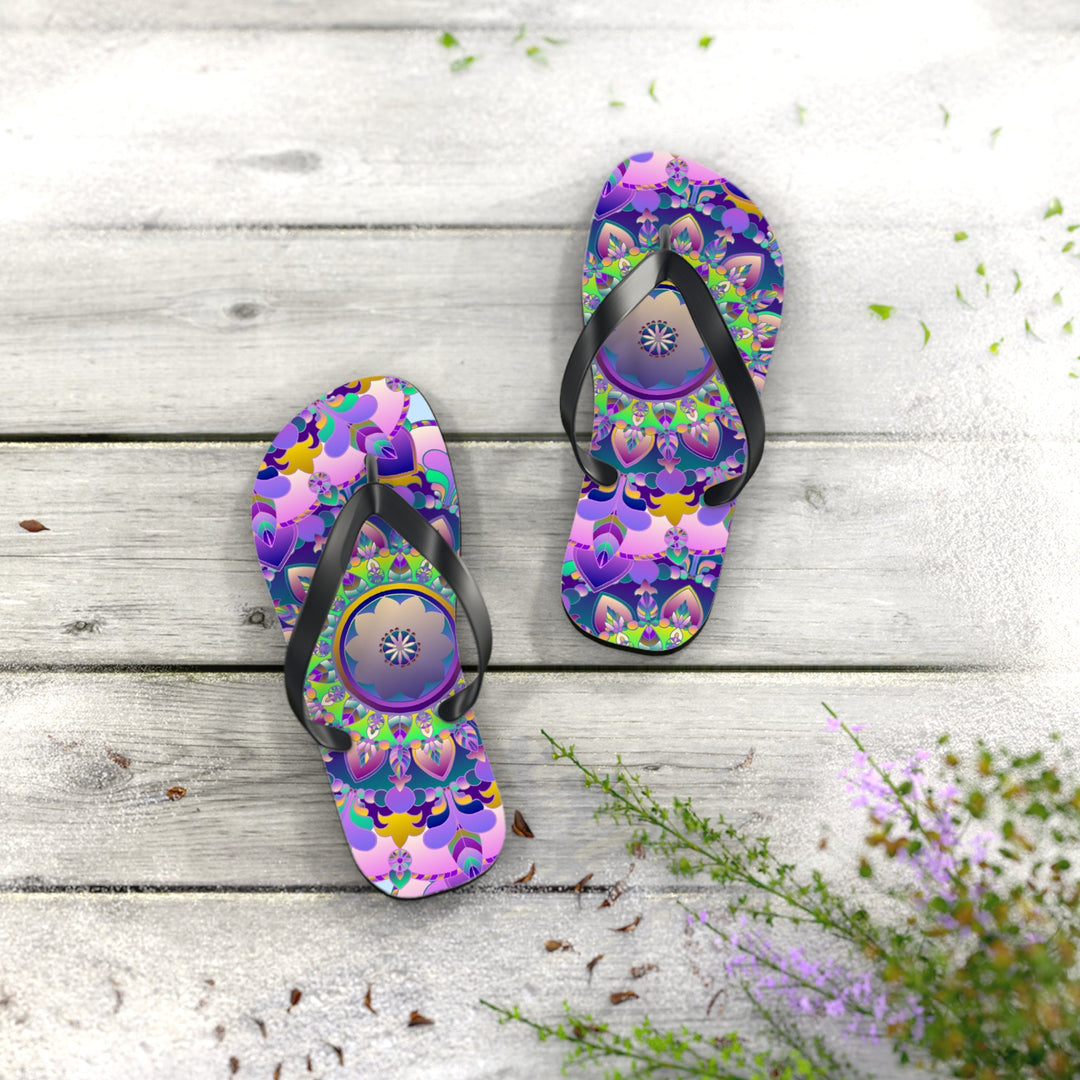 Colorful Mandala Flip Flops - Spiritual Vibes Shoes - Blululi