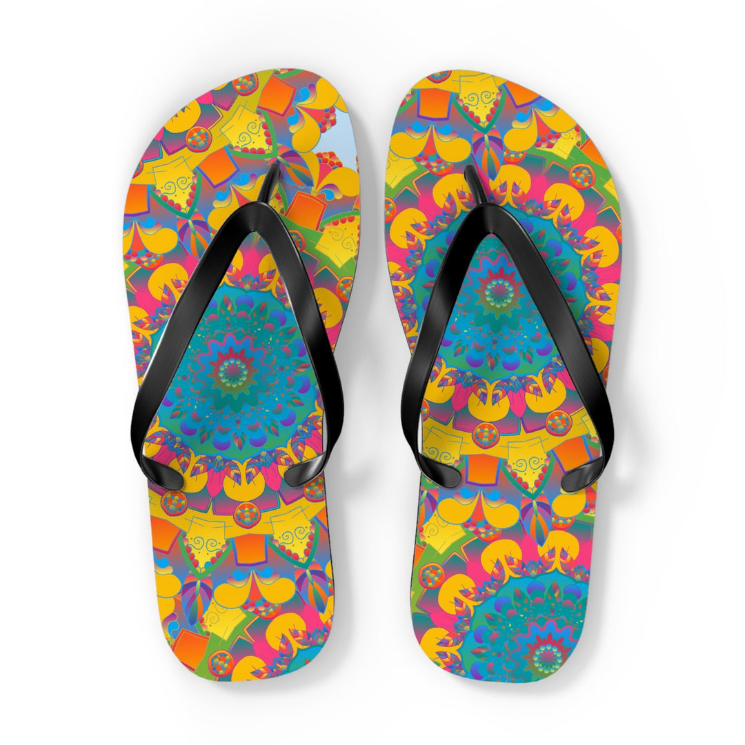 Colorful Mandala Flip Flops - Summer Vibes Shoes - Blululi