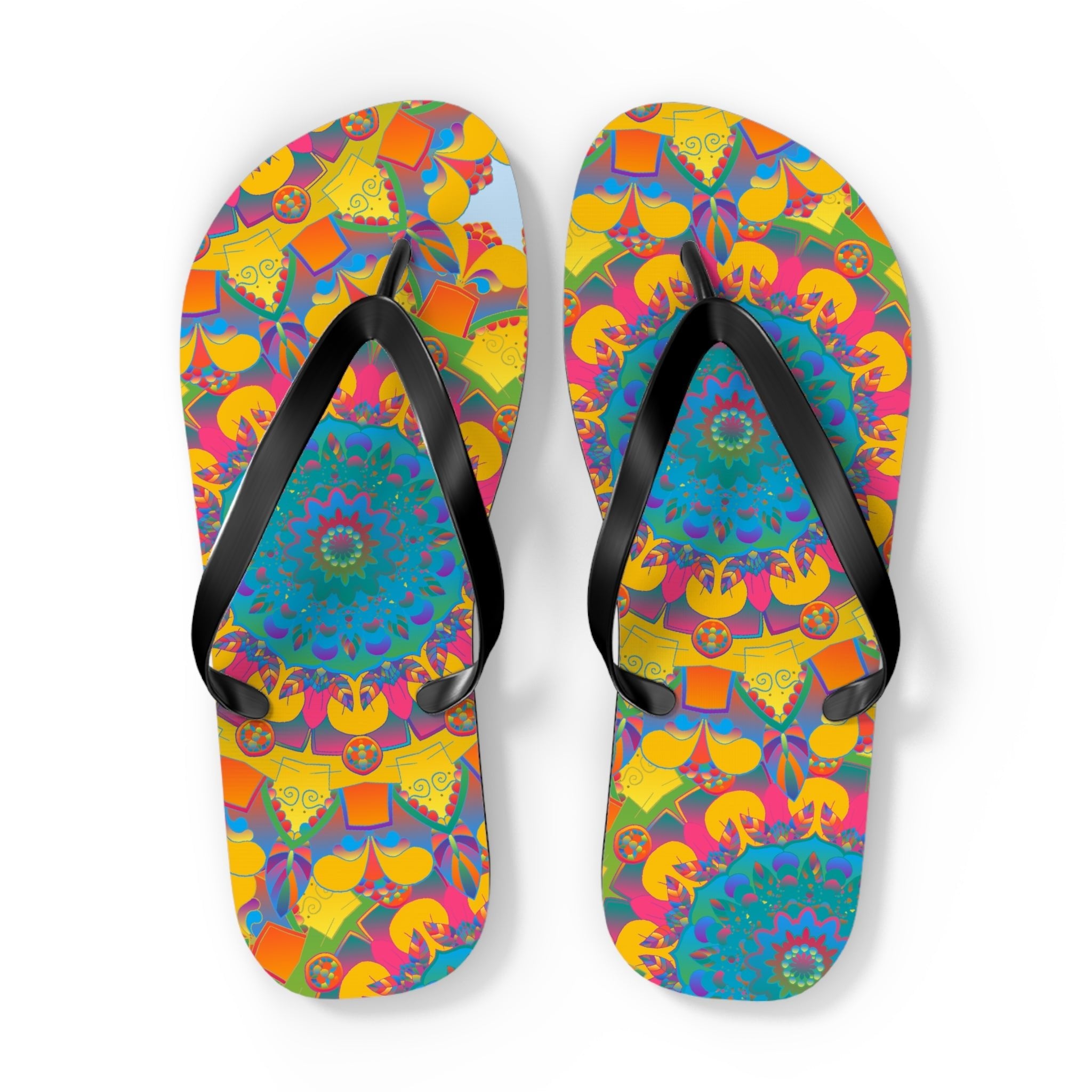 Colorful Mandala Flip Flops - Summer Vibes Shoes - Blululi