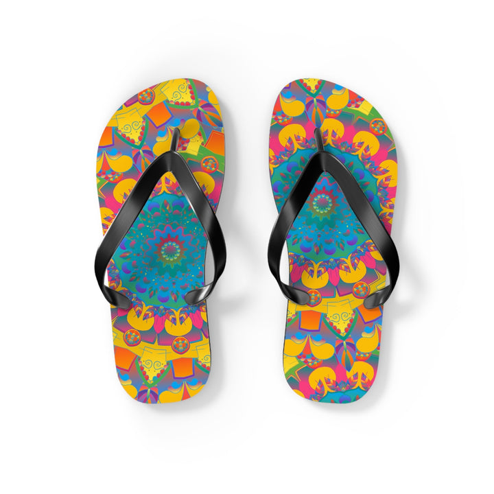 Colorful Mandala Flip Flops - Summer Vibes Shoes - Blululi