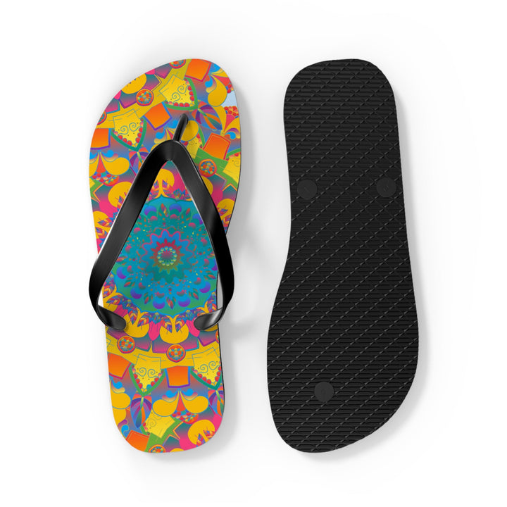 Colorful Mandala Flip Flops - Summer Vibes Shoes - Blululi