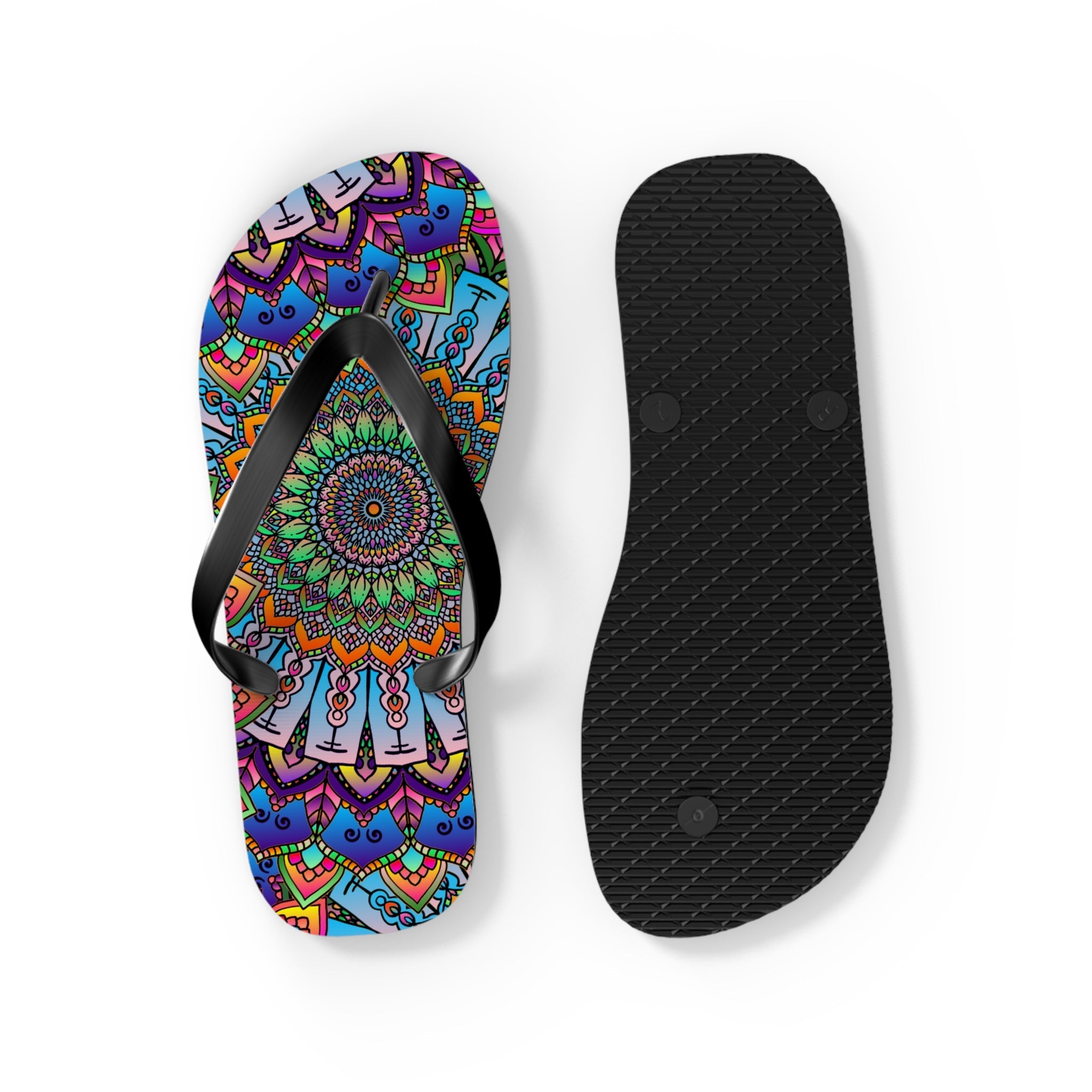 Colorful Mandala Flip Flops - Summer Vibes Shoes - Blululi