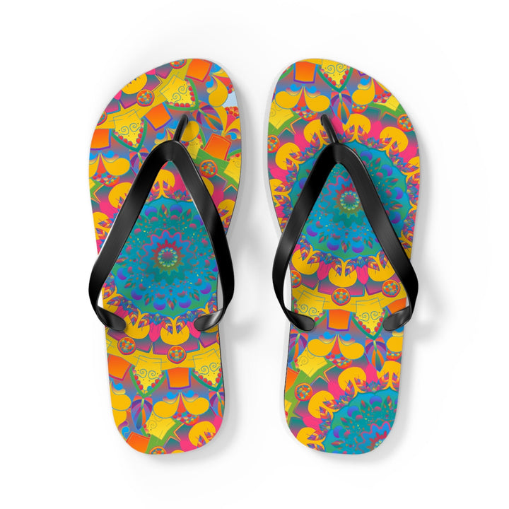 Colorful Mandala Flip Flops - Summer Vibes Shoes - Blululi