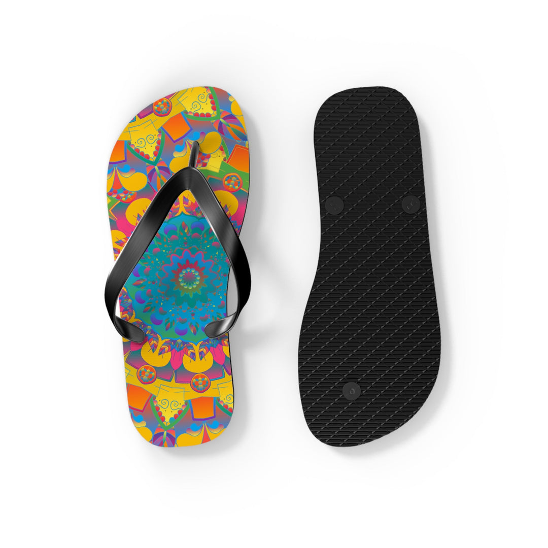 Colorful Mandala Flip Flops - Summer Vibes Shoes - Blululi