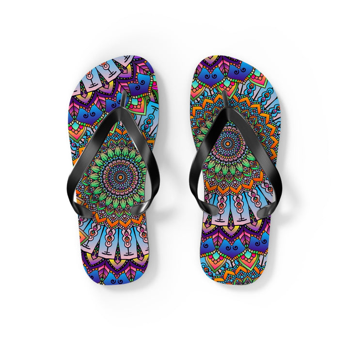 Colorful Mandala Flip Flops - Summer Vibes Shoes - Blululi