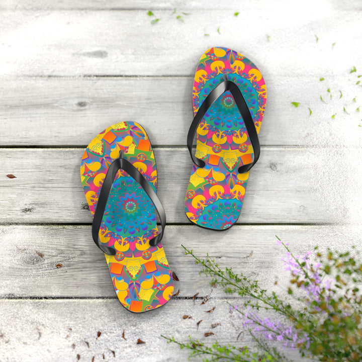 Colorful Mandala Flip Flops - Summer Vibes Shoes - Blululi