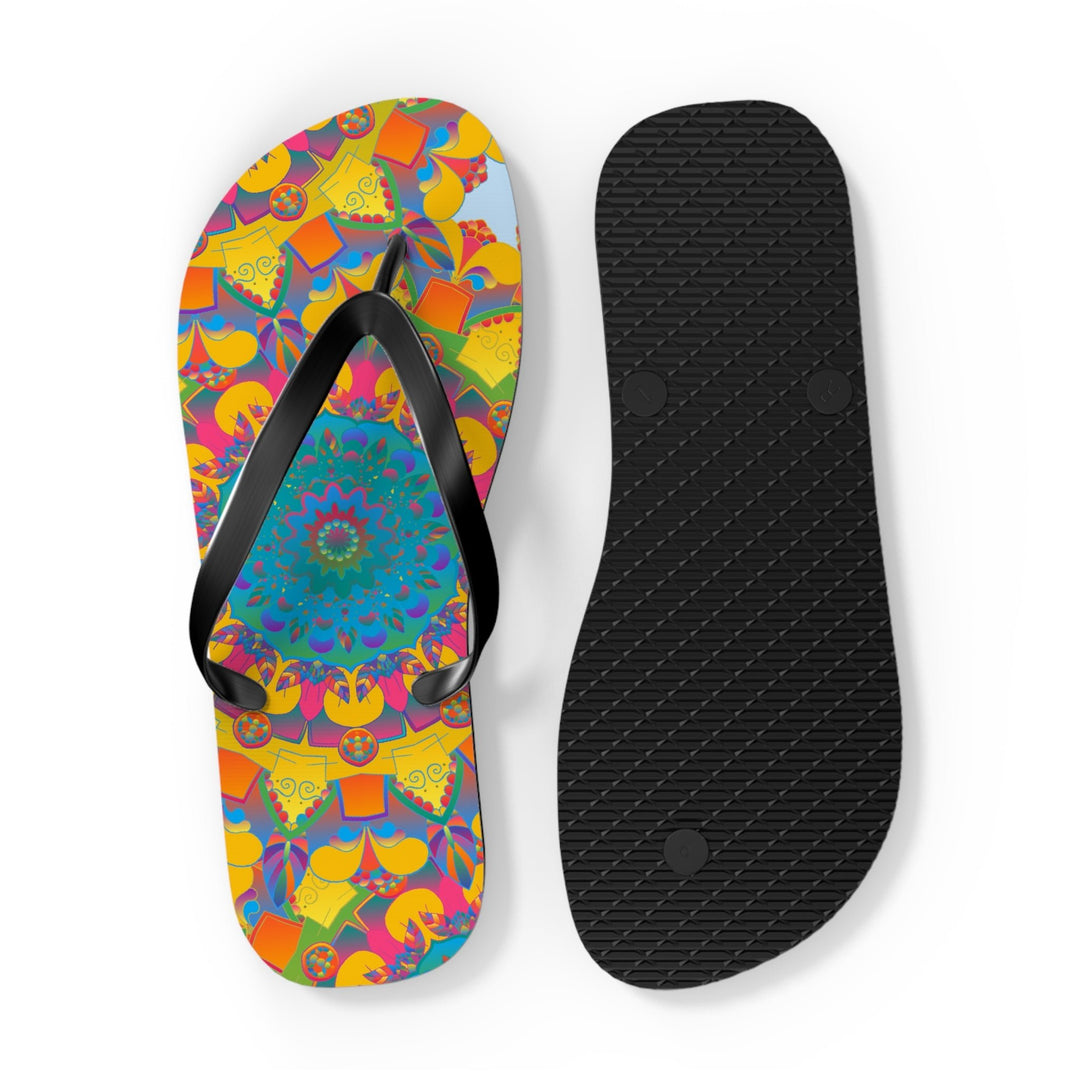 Colorful Mandala Flip Flops - Summer Vibes Shoes - Blululi