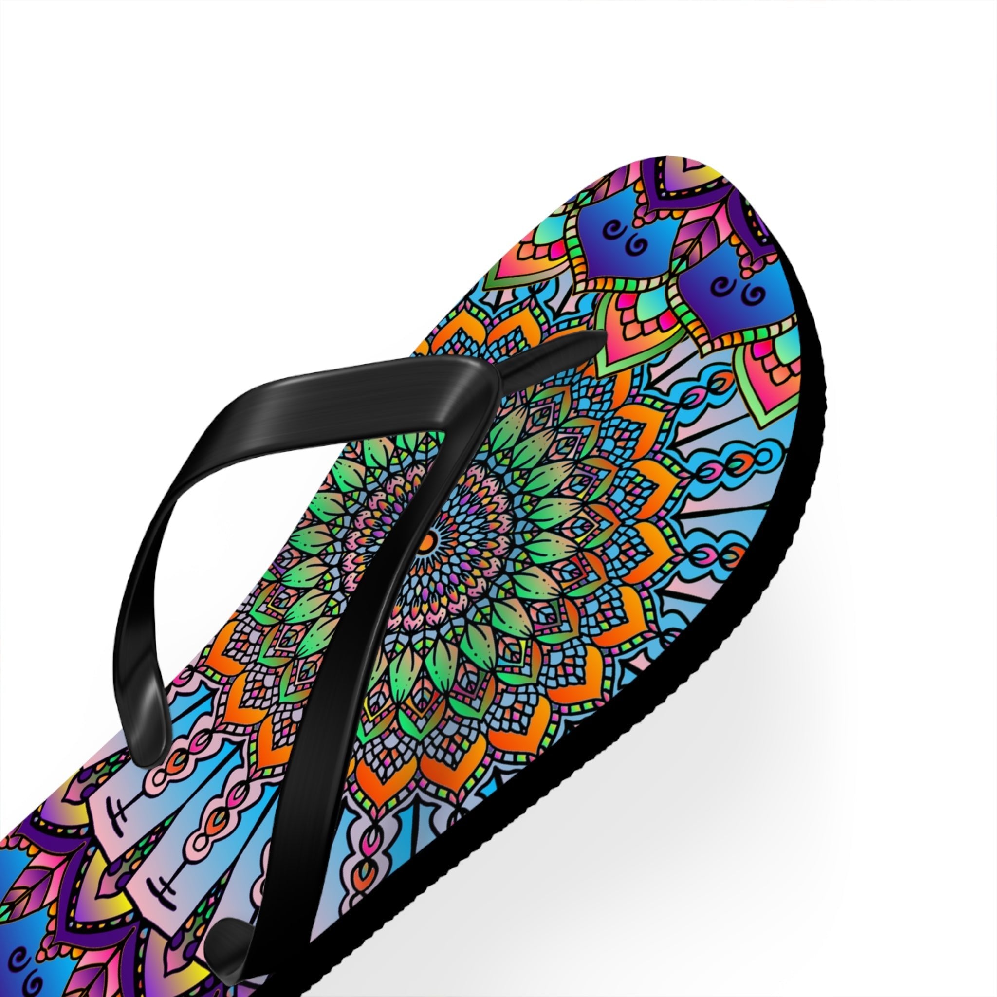 Colorful Mandala Flip Flops - Summer Vibes Shoes - Blululi