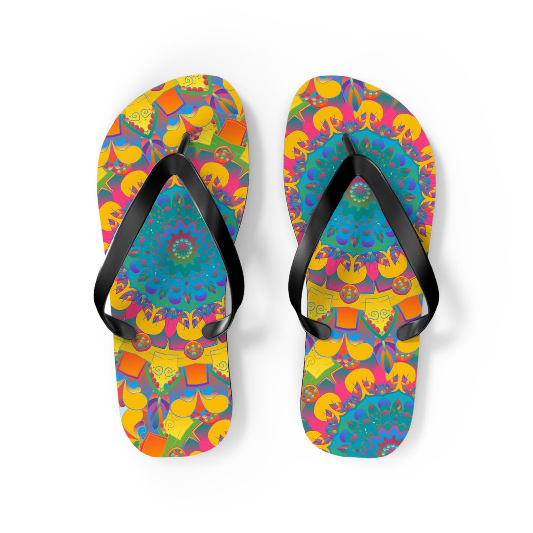 Colorful Mandala Flip Flops - Summer Vibes Shoes - Blululi