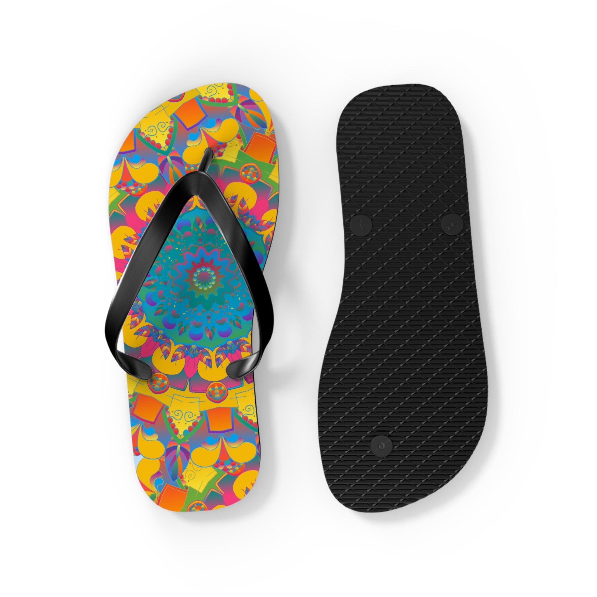 Colorful Mandala Flip Flops - Summer Vibes Shoes - Blululi