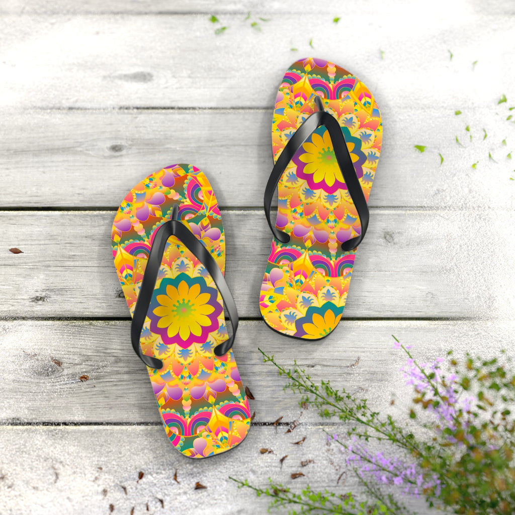 Colorful Mandala Flip Flops - Summer Vibes Shoes - Blululi