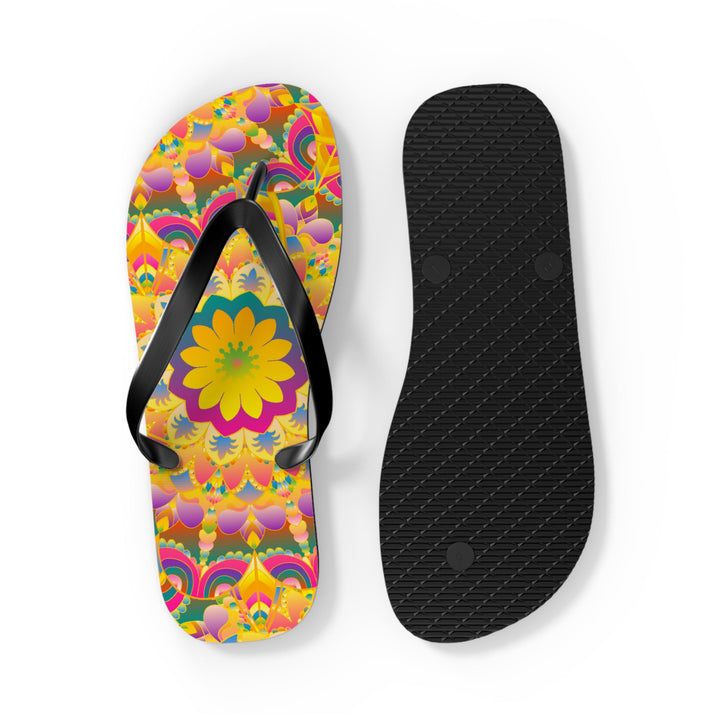 Colorful Mandala Flip Flops - Summer Vibes Shoes - Blululi