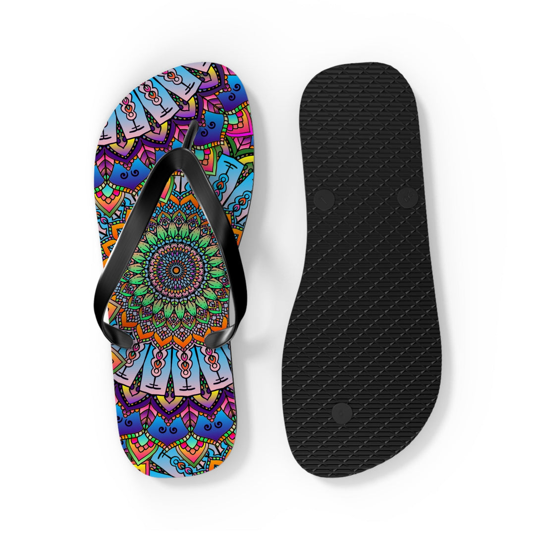 Colorful Mandala Flip Flops - Summer Vibes Shoes - Blululi