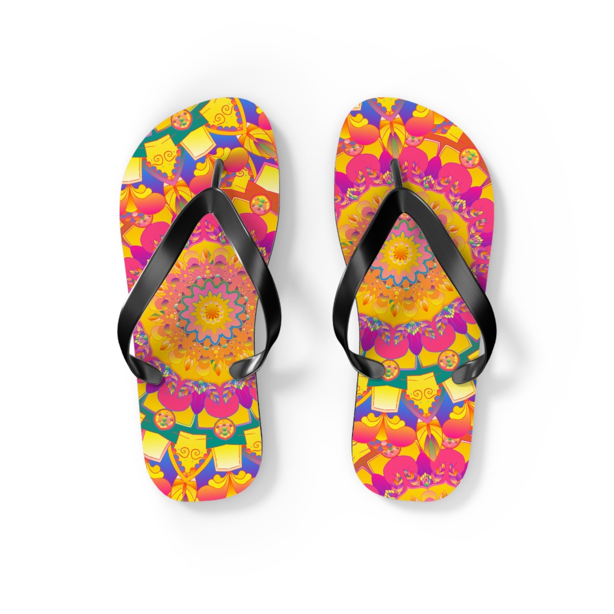 Colorful Mandala Flip Flops - Yoga & Meditation Shoes - Blululi