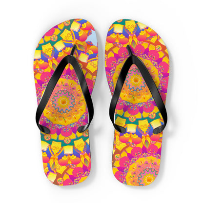 Colorful Mandala Flip Flops - Yoga & Meditation Shoes - Blululi