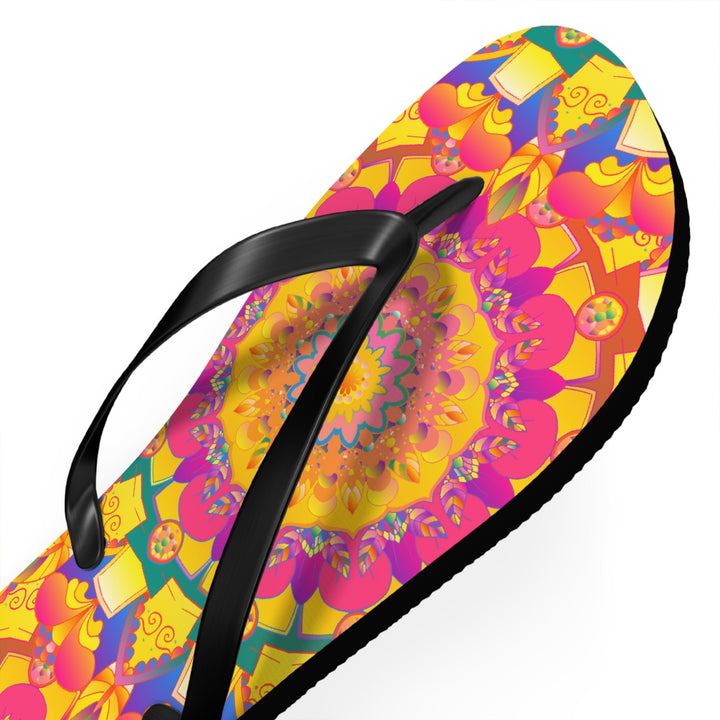 Colorful Mandala Flip Flops - Yoga & Meditation Shoes - Blululi