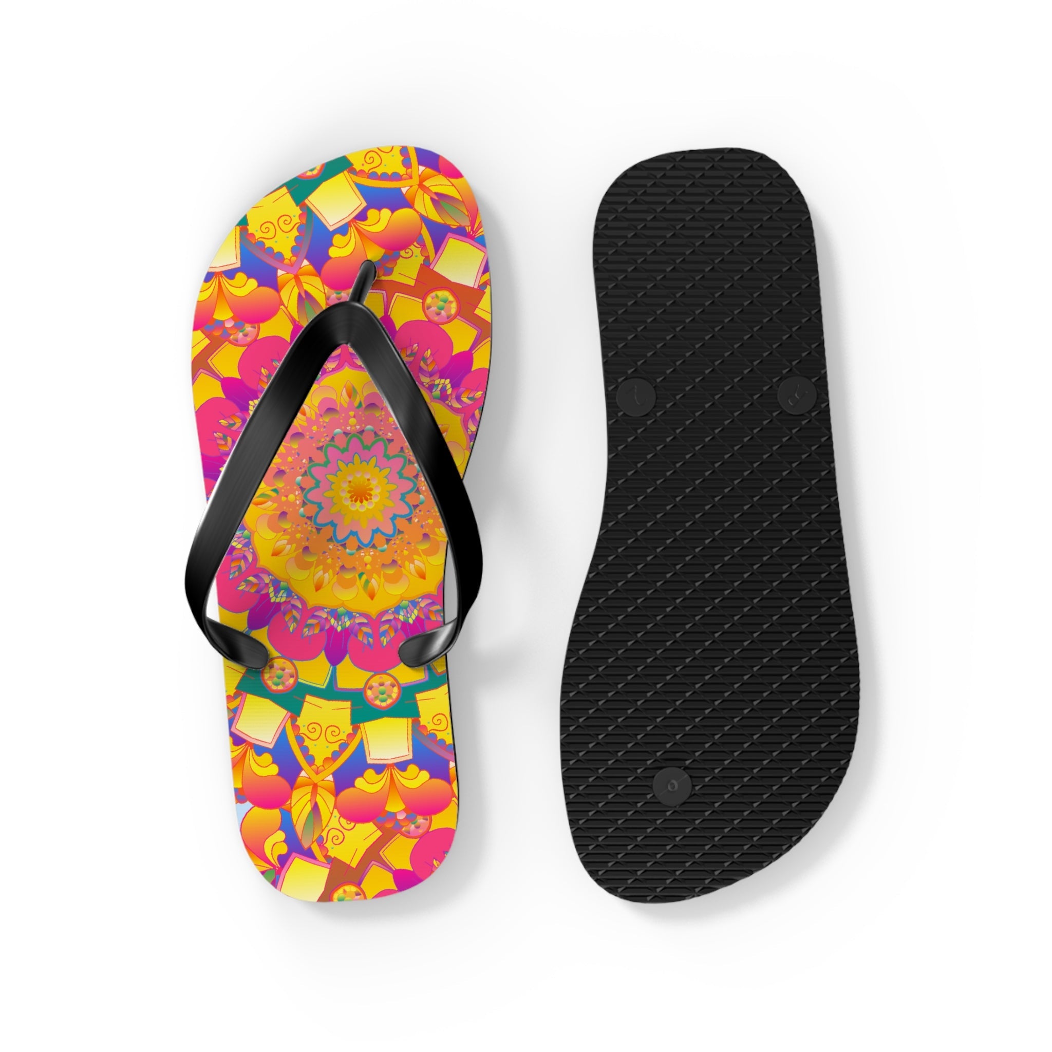 Colorful Mandala Flip Flops - Yoga & Meditation Shoes - Blululi