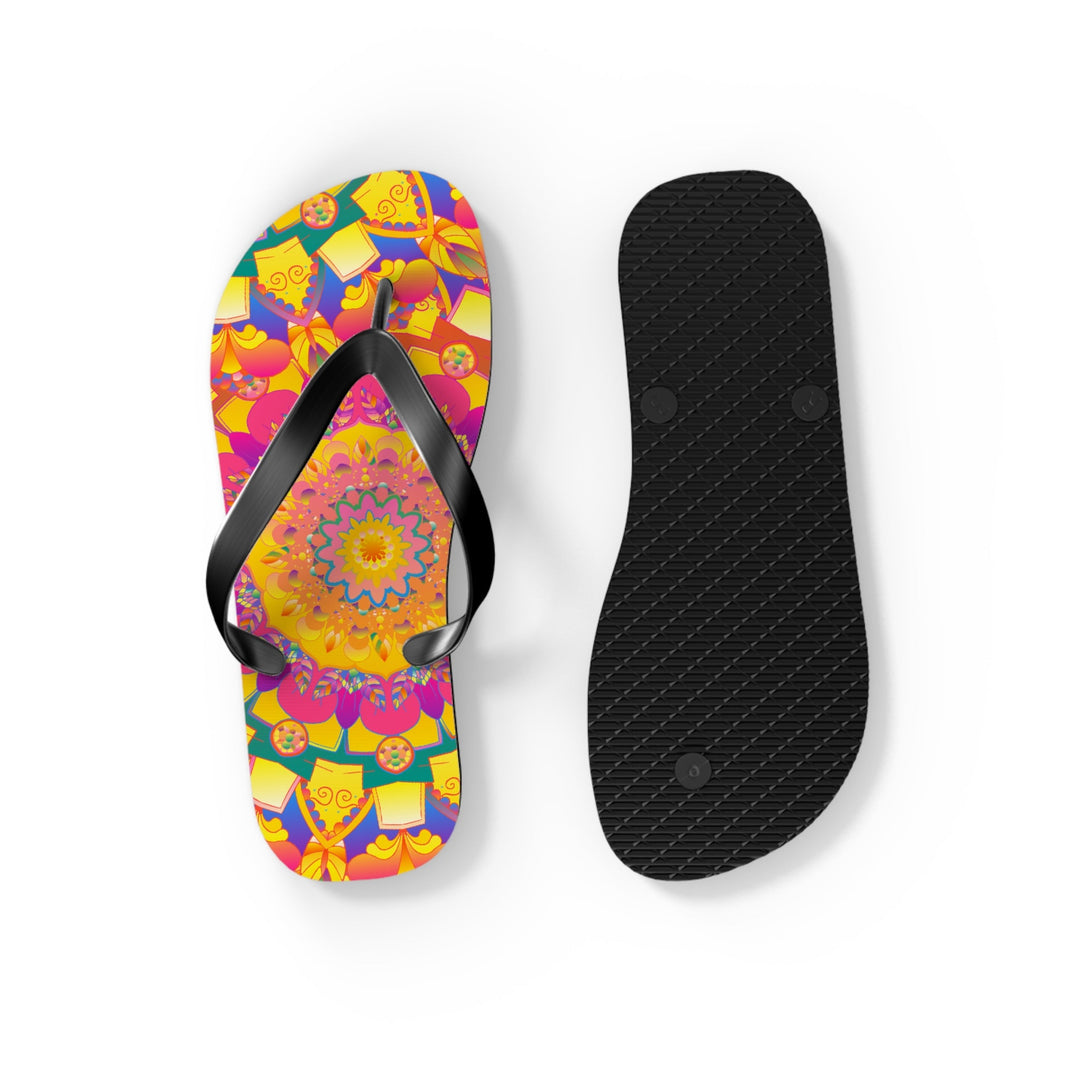 Colorful Mandala Flip Flops - Yoga & Meditation Shoes - Blululi