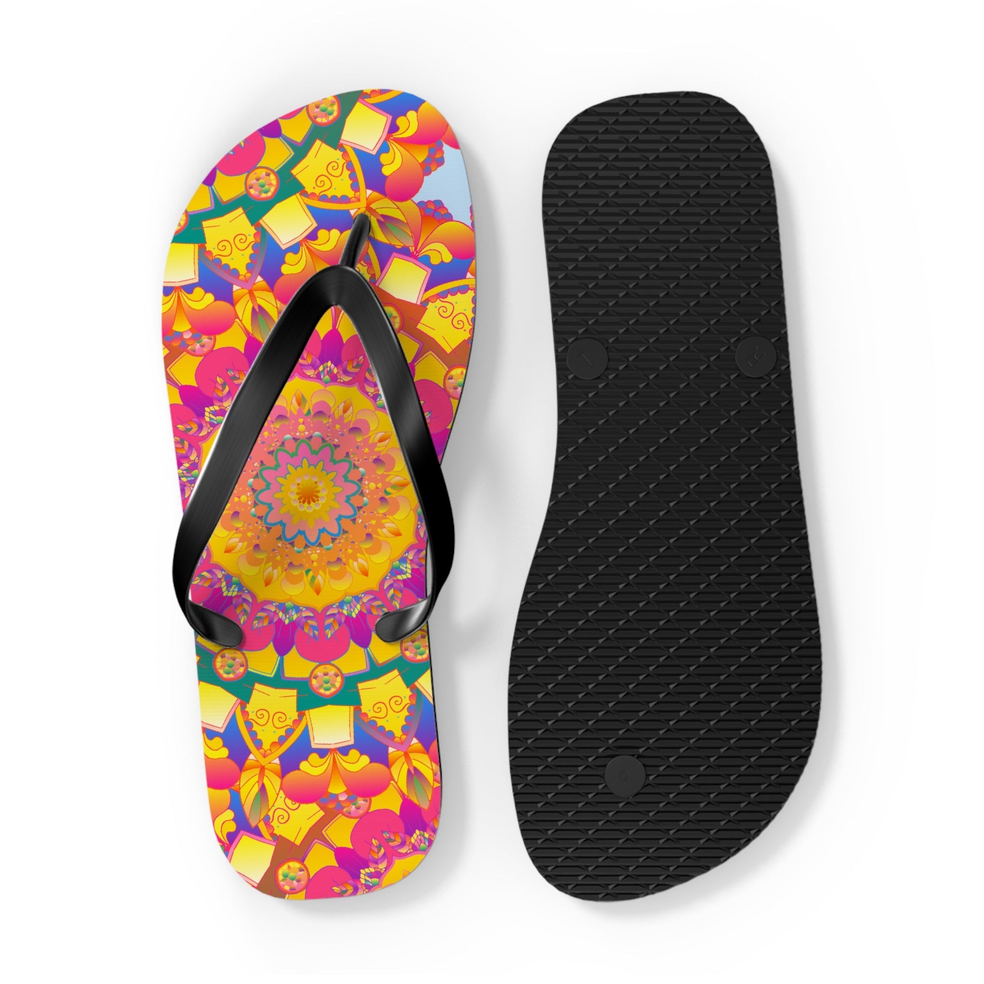 Colorful Mandala Flip Flops - Yoga & Meditation Shoes - Blululi