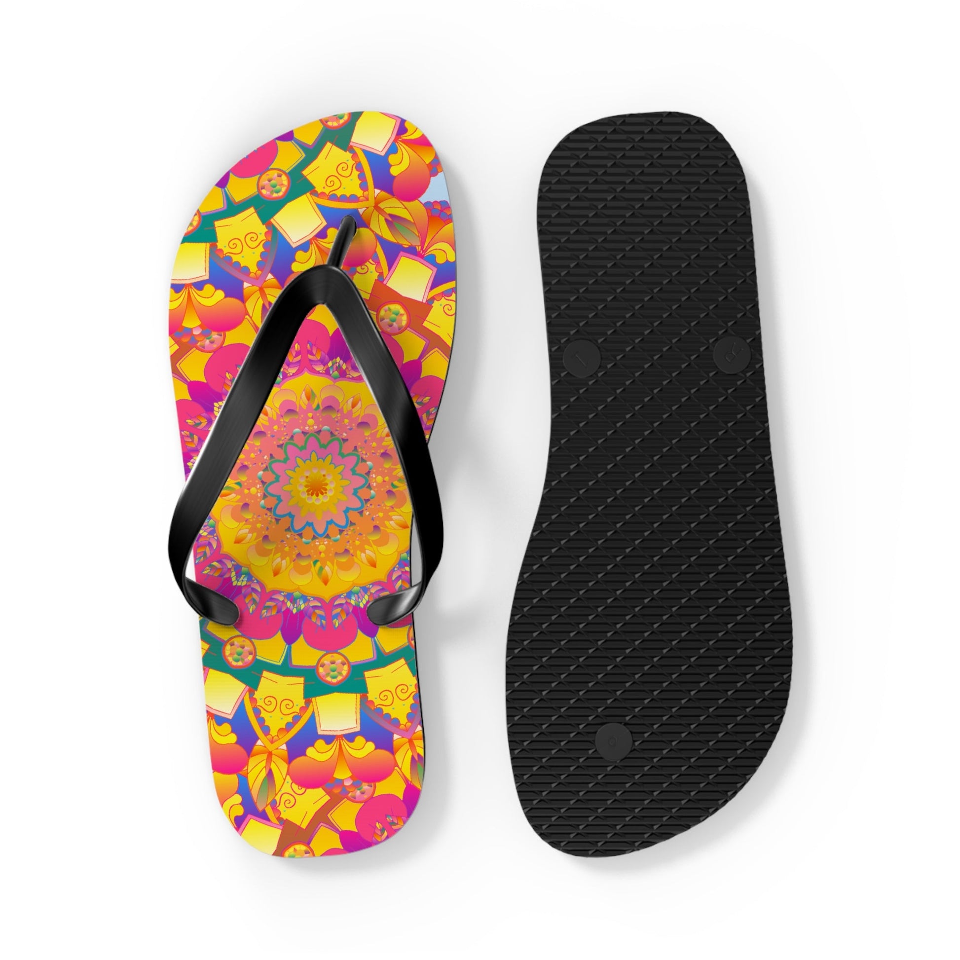 Colorful Mandala Flip Flops - Yoga & Meditation Shoes - Blululi