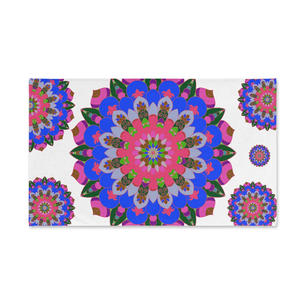 Colorful Mandala Hand Towel - Intricate Design Home Decor - Blululi