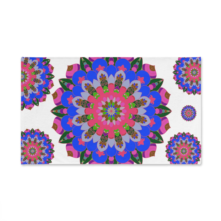 Colorful Mandala Hand Towel - Intricate Design Home Decor - Blululi