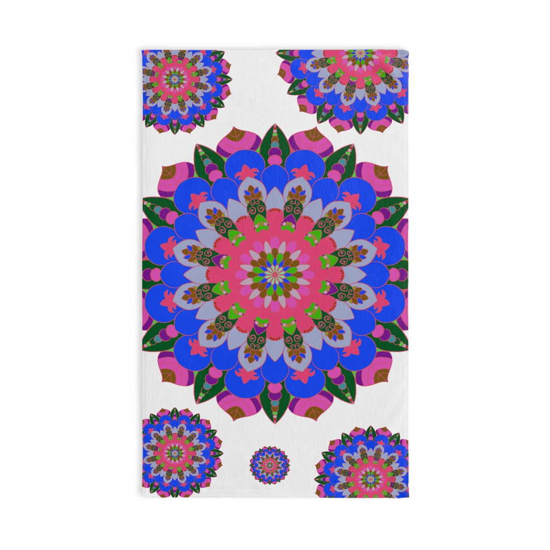 Colorful Mandala Hand Towel - Intricate Design Home Decor - Blululi