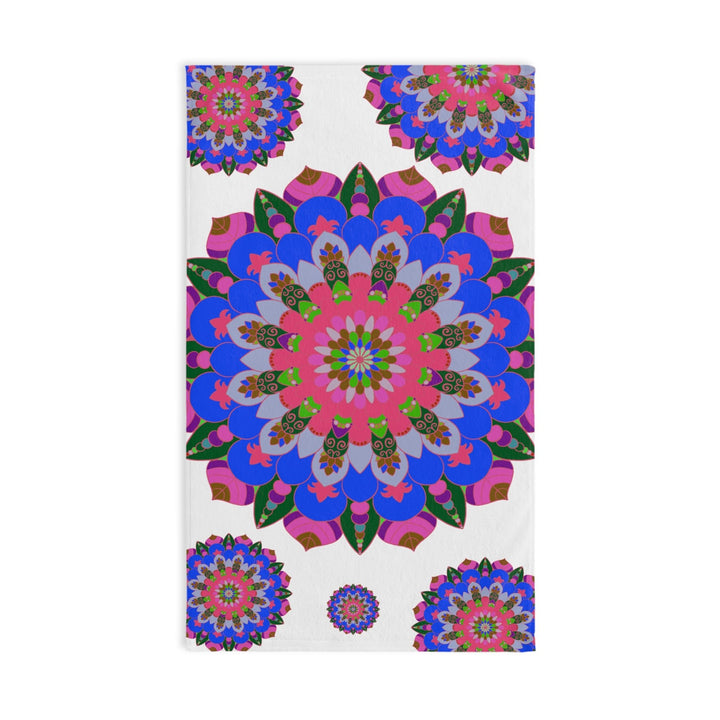 Colorful Mandala Hand Towel - Intricate Design Home Decor - Blululi
