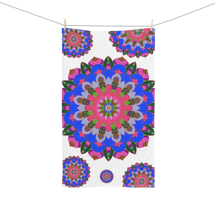 Colorful Mandala Hand Towel - Intricate Design Home Decor - Blululi